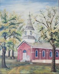 painting of the present day church